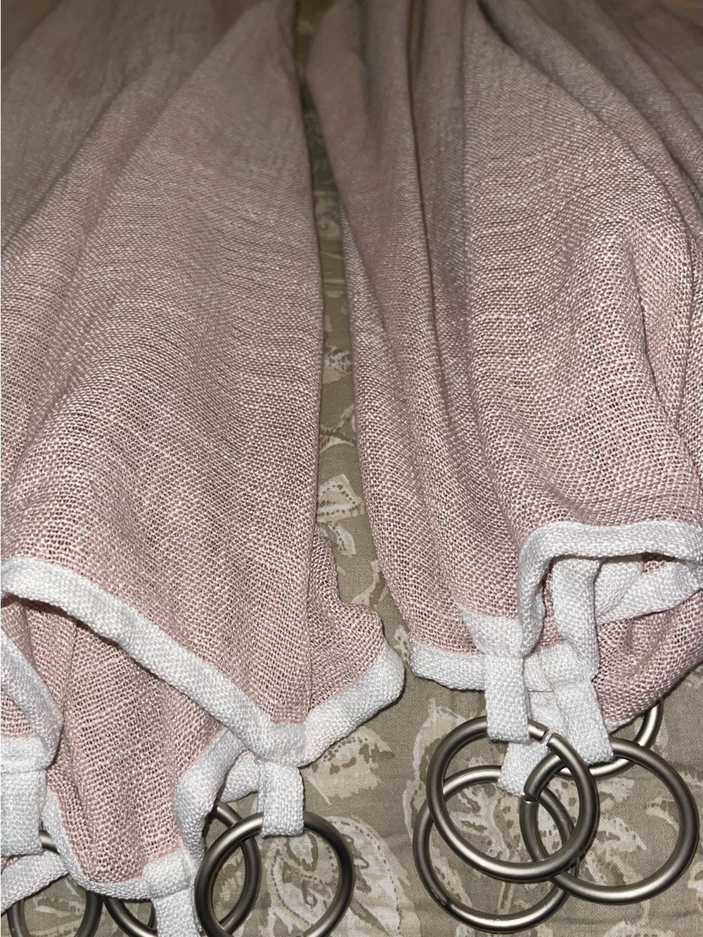 2 Threshold Light Blush Textured Curtain Panel
